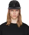 Post Archive Faction (paf) Black 8.0 Right Leather Cap In Black