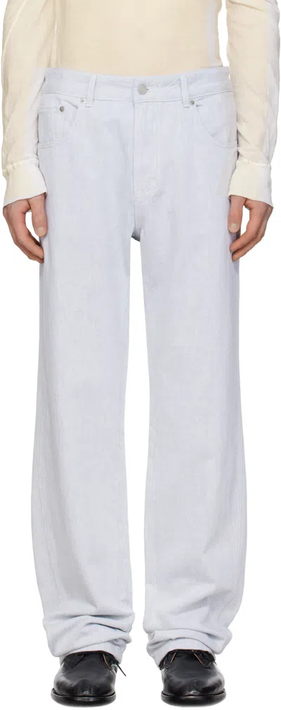 Post Archive Faction (paf) Blue 8.0 Right Jeans In Light Grey