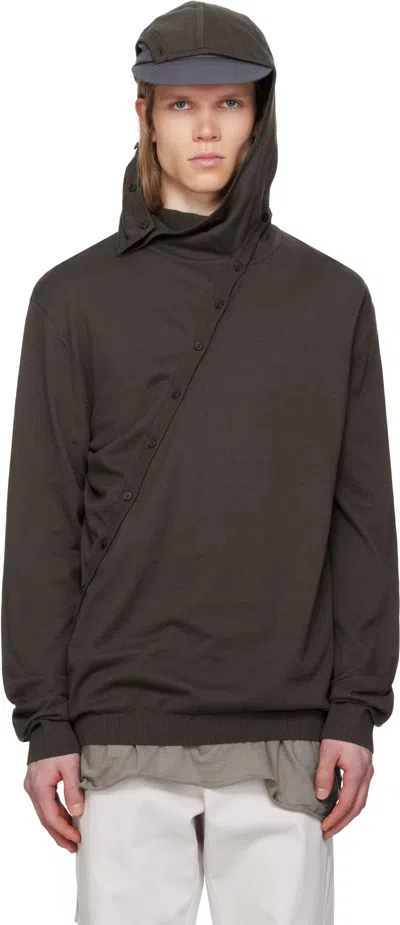 Post Archive Faction (paf) Brown 8.0 Knit Center Hoodie