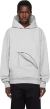 Post Archive Faction (paf) Gray 8.0 Center Hoodie In Gry Grey