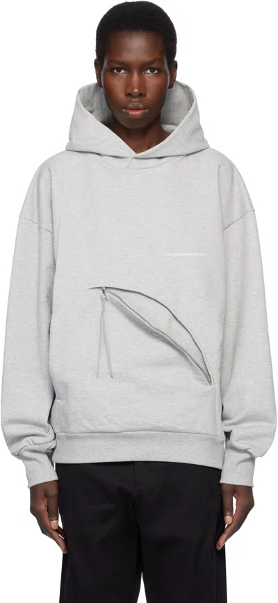 Post Archive Faction (paf) Gray 8.0 Center Hoodie In Gry Grey