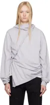 Post Archive Faction (paf) Gray 8.0 Center Knit Hoodie In Gray