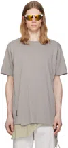 Post Archive Faction (paf) Gray 8.0 Center T-shirt In Warm Grey