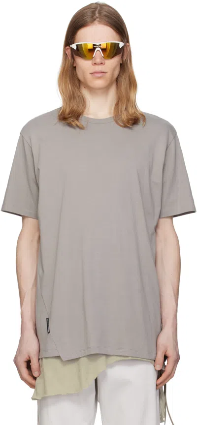 Post Archive Faction (paf) Gray 8.0 Center T-shirt In Warm Grey
