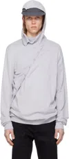 Post Archive Faction (paf) Gray 8.0 Knit Center Hoodie In Gray
