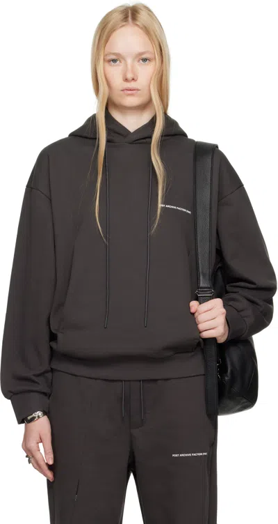 Post Archive Faction (paf) Gray 8.0 Right Hoodie In Gry Charcoal