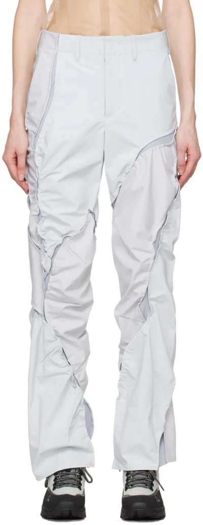 Post Archive Faction (paf) Gray & Blue 6.0 Technical Left Trousers In Ice