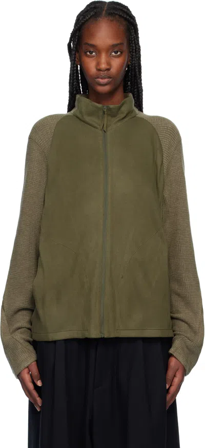 Post Archive Faction (paf) Khaki 7.0 Right Sweatshirt In Olive Green