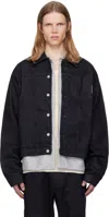 Post Archive Faction (paf) Navy 8.0 Right Denim Jacket In Black