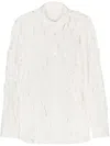 Balardi Cut Out Detail Nylon Shirt In White