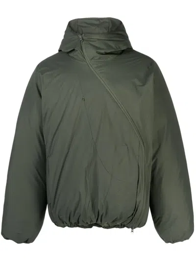 Post Archive Faction 5.1 Asymmetric Zip Down Jacket In Green