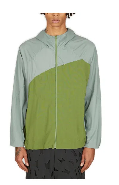 Post Archive Faction 5.1 Zipped Hooded Techincal Jacket In Green