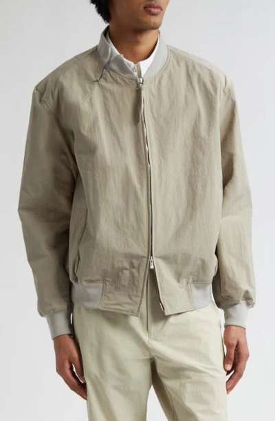 Post Archive Faction 6.0 Nylon Bomber Jacket In Warm Grey