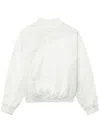 Post Archive Faction Asymmetric-zip Bomber Jacket In White