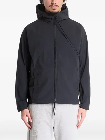 Post Archive Faction Asymmetric-zip Jacket In Blue