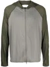 Post Archive Faction Colour-block Zip-up Hoodie