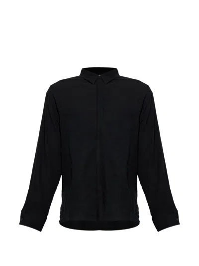 Post Archive Faction Concealed-fastening Lightweight Jacket In Black