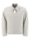 Post Archive Faction Corduroy Zip-front Shirt Jacket In Gray