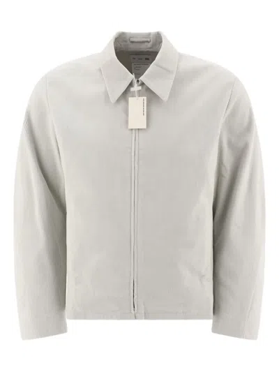 Post Archive Faction Corduroy Zip-front Shirt Jacket In Gray
