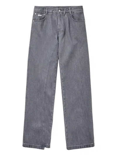 Post Archive Faction Curved Jeans In Gray