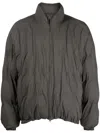 Post Archive Faction Decorative-stitching Puffer Jacket In Green
