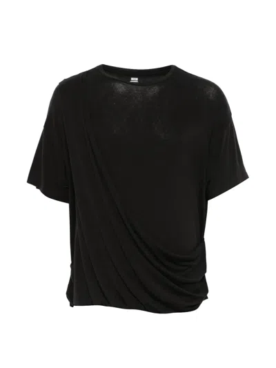 Post Archive Faction Draped T-shirt In Black