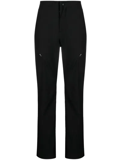 Post Archive Faction High-waist Tapered-leg Trousers In Black