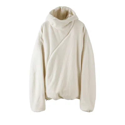 Pre-owned Post Archive Faction Knitted 5.1 Hoodie Center 'white' | Men's Size S