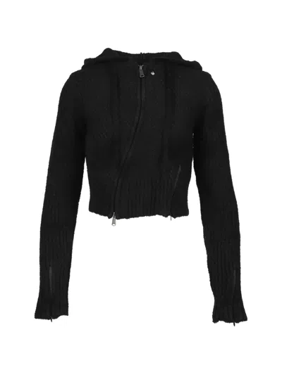 Post Archive Faction Moro Knitted Cardigan In Black