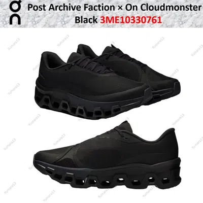 Pre-owned Post Archive Faction × On Cloudmonster 2 Black 3me10330761 Us Men's 7-14