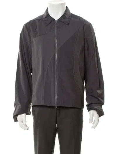 Pre-owned Post Archive Faction (paf) 4.0+ Center Windbreaker In Gray