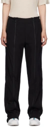 Post Archive Faction (paf) Black Zip Trousers In Black