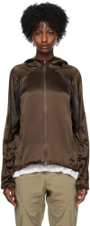 Post Archive Faction (paf) Hoodie Patchwork Casual Jacket In Brown
