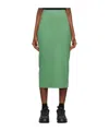 Post Archive Faction (paf) Elastic Zipper Skirts In Green