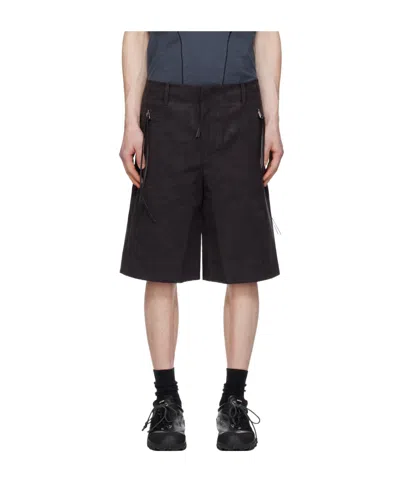 Post Archive Faction (paf) Faux Suede Shorts