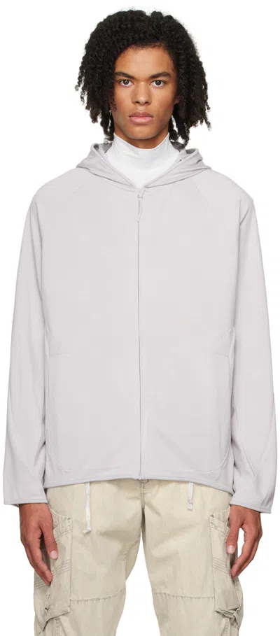Post Archive Faction (paf) Gray Curve Hoodie In Oat