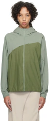 Post Archive Faction (paf) Green Paneled Jacket In Green