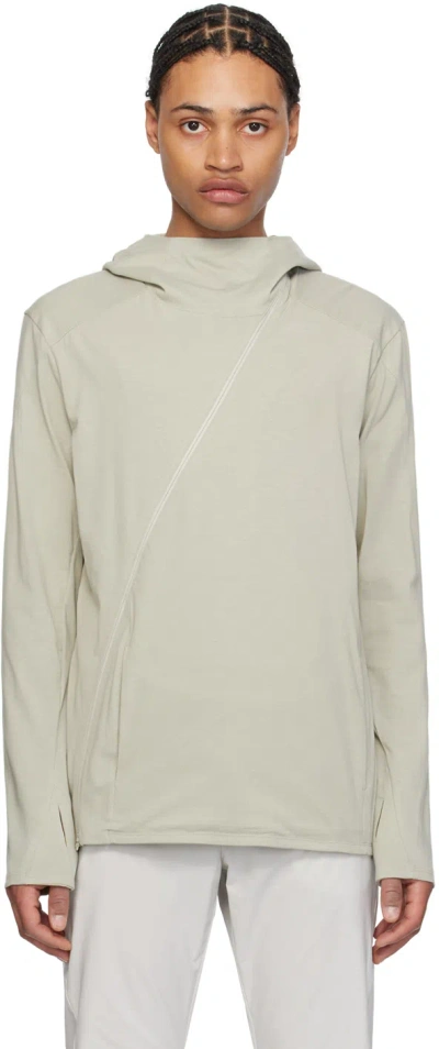 Post Archive Faction (paf) Green 6.0 Center Hoodie In Grey Green