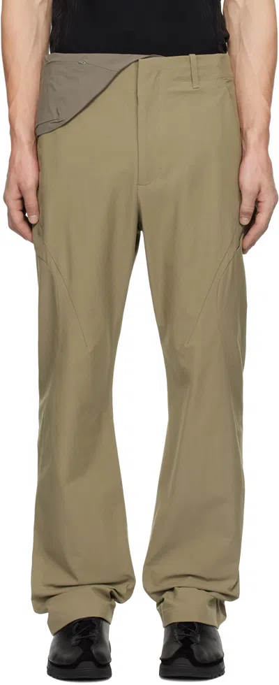 Post Archive Faction (paf) Black 7.0 Right Technical Trousers In Olive Green