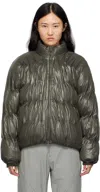 Post Archive Faction (paf) Khaki Bartack Down Jacket In Metallic Green