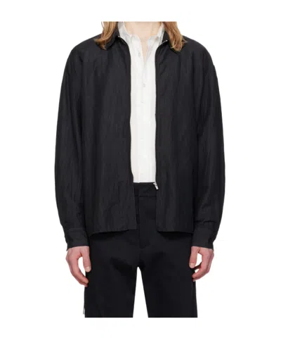 Post Archive Faction (paf) Lapel Shirt In Black
