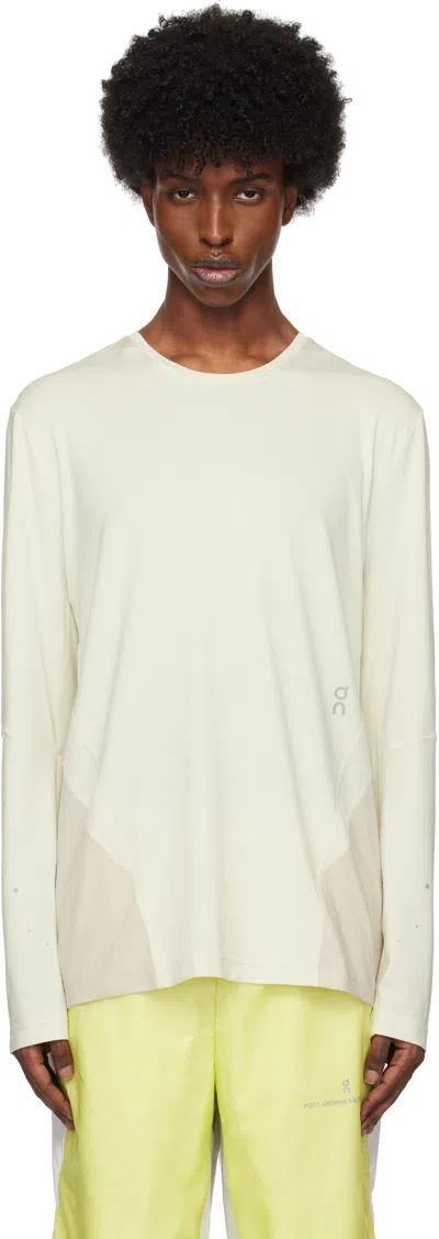 Post Archive Faction (paf) Off-white On Edition Running Long T-shirt In Ice