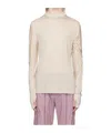 Post Archive Faction (paf) Beige Paneled Long Sleeve T-shirt In Neutral