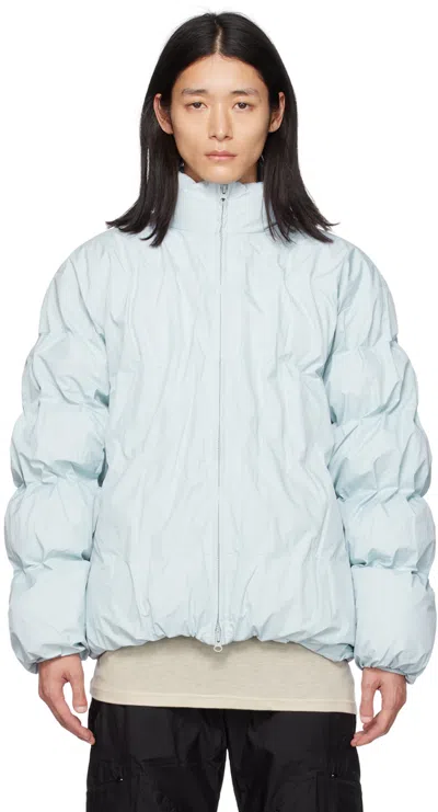 Post Archive Faction (paf) Ssense Exclusive Blue Down Jacket In 17 Ice