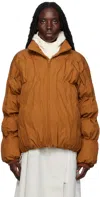 Post Archive Faction (paf) Ssense Exclusive Brown Down Jacket In Brown 22