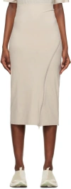 Post Archive Faction (paf) Elastic Zipper Skirts In Warm Grey