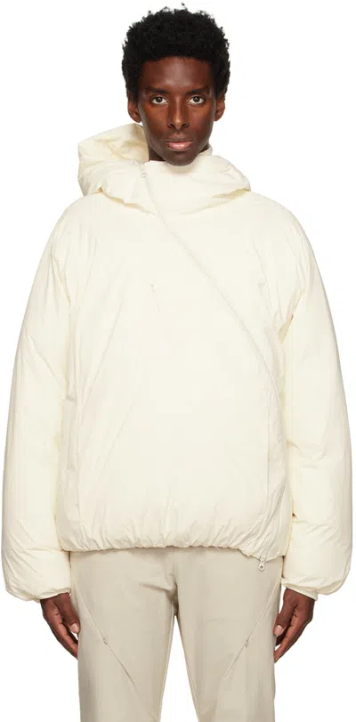 Post Archive Faction (paf) White Warped Down Jacket