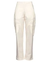 Post Archive Faction Paf Post Archive Faction (paf) Woman Pants Cream Size L Cotton, Polyester In White
