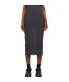 Post Archive Faction (paf) Gray Zip Midi Skirt In Black