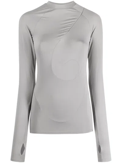 Post Archive Faction Panelled Jersey T-shirt In Green